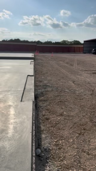 Finished surface and perimeter of the 9,600-square-foot Burnet shop slab